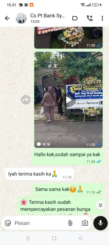 Testimonial Papan Bunga GORONTALO