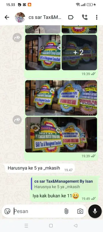 Testimonial papan bunga GORONTALO